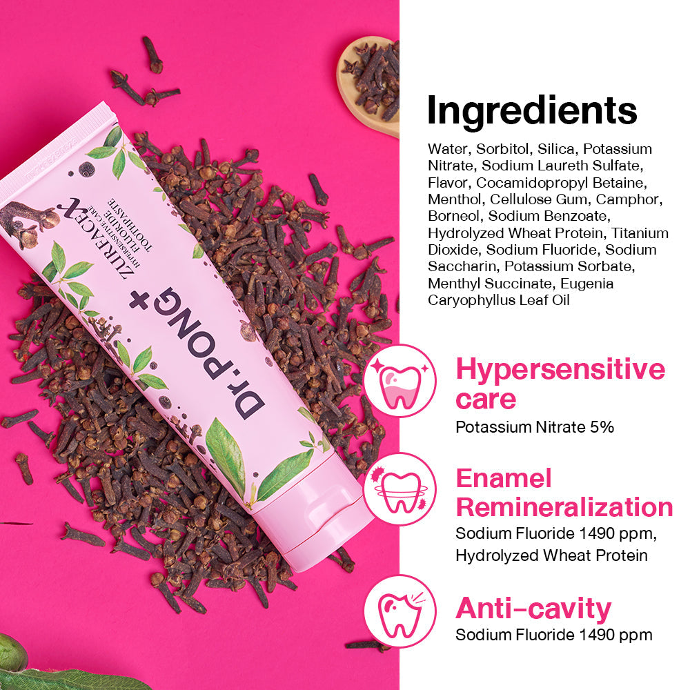Dr.PONG ZURFACEX HYPERSENSITIVE CARE FLUORIDE TOOTHPASTE