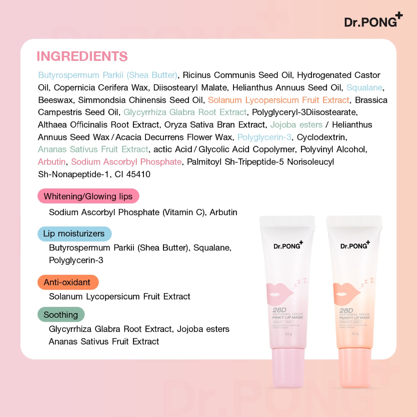 Dr.PONG 28D WHITENING DRONE LIP MASK