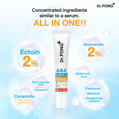 Dr.PONG 444 BLUEX IRON OXIDE PLUS MELANIN HYBRID SUNSCREEN SPF50 PA+++