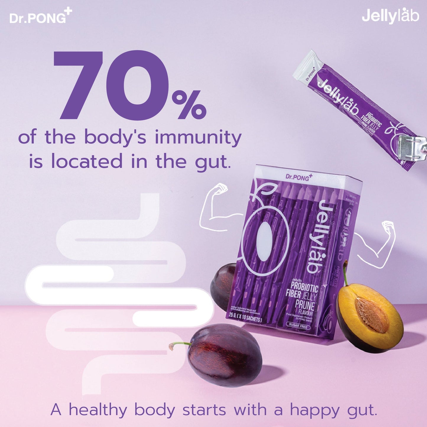 Dr.PONG JELLYLAB PROBIOTIC FIBER JELLY (Food Supplement Product)