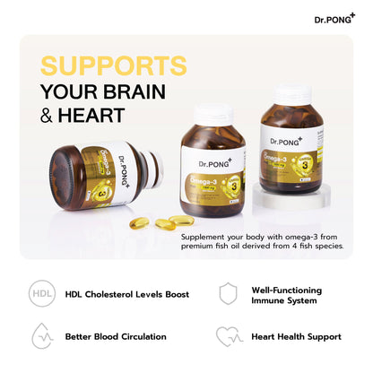 Dr.PONG DAILY OMEGA-3 ODOURLESS FISH OIL 1000 MG PLUS VITAMIN E